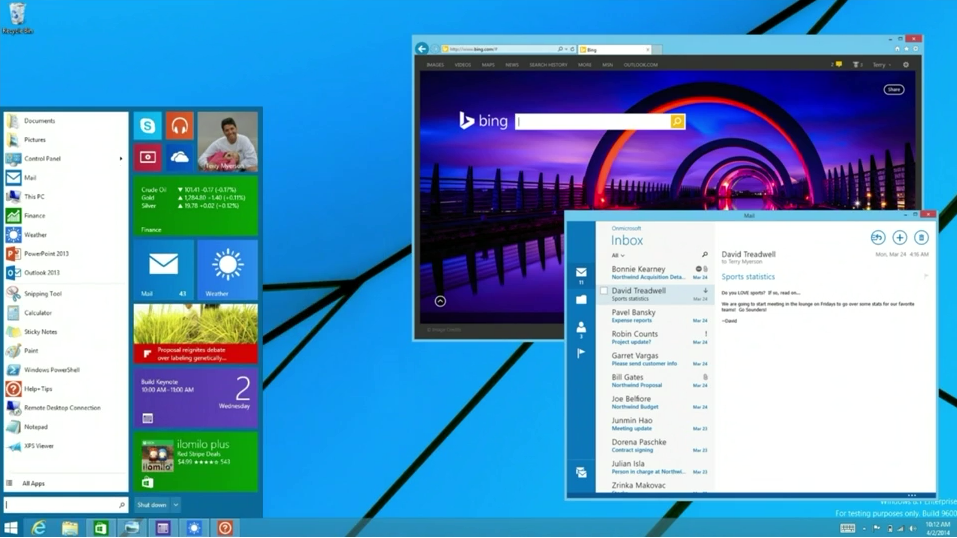 Windows 8.1 Update 1 Start Menu (© Techcrunch)